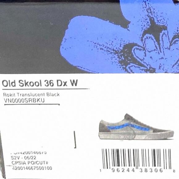 VANS x Rokit Old Skool 36 DX Shoes Suede Gray Low VN0000SRBKU Sneakers Women For - Picture 10 of 11